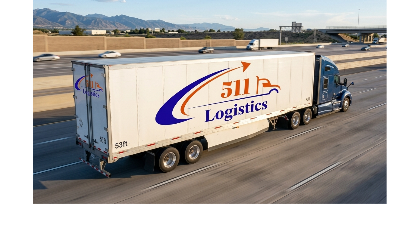 Semi trucks hauling freight on open highway