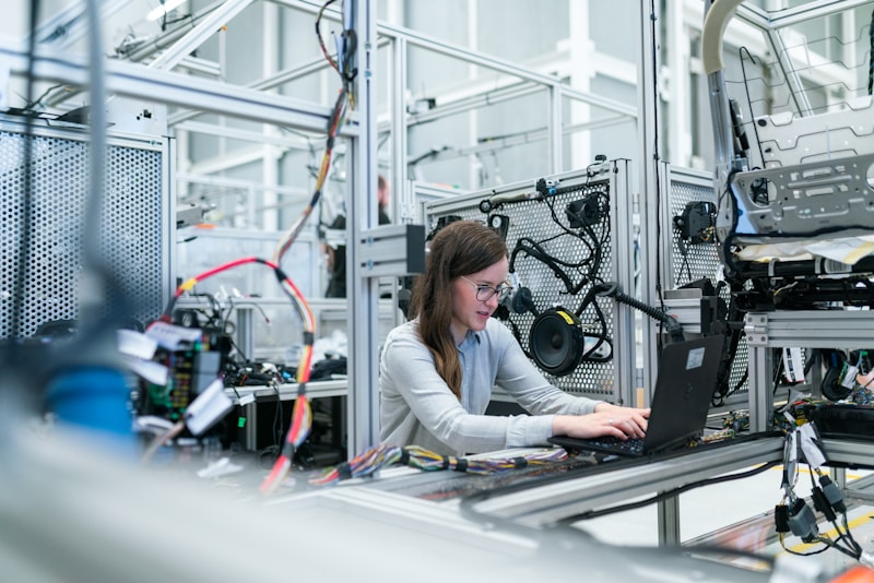 Industrial manufacturing facility with logistics operations